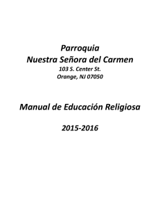 Parroquia Nuestra Señora del Carmen Manual de Educación