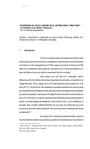 Suspensión del juicio a prueba en el sistema penal