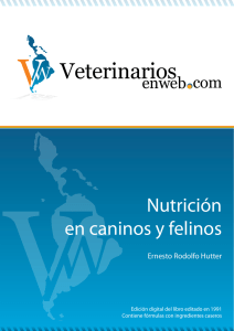 Nutrición en caninos y felinos