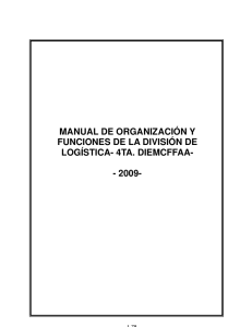 manual de organización y funciones de la división de logística
