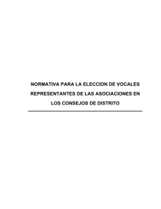 NORMATIVA PARA LA ELECCION DE VOCALES