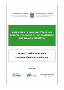 El marco jurídico del agua y la Diputación Foral de Gipuzkoa