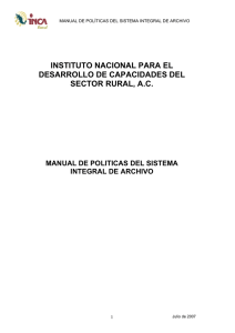 Manual de políticas del Sistema Integral de Archivo