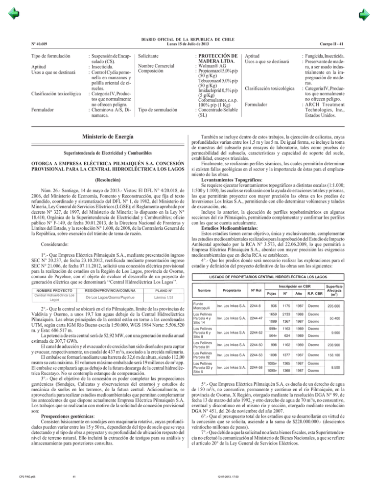 Diario Oficial De La República De Chile