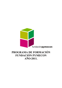 PROGRAMA DE FORMACIÓN FUNDACIÓN PYMECON
