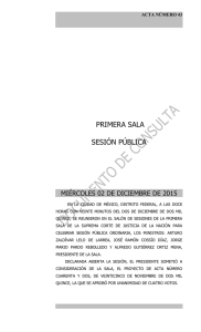 primera sala sesión pública - Suprema Corte de Justicia de la Nación