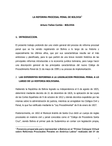 la reforma procesal penal de bolivia
