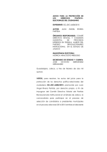 sg-jdc-6428/2015 actor - Tribunal Electoral del Poder Judicial de la