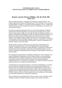 Ramón Antonio Ehrman Phillips, AB, Ms, Ph.D, HD.