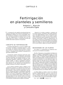 Fertirrigación en planteles y semilleros