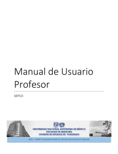 Manual de Usuario Profesor