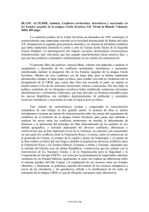 BLANC ALTEMIR, Antonio, Conflictos territoriales, interétnicos y