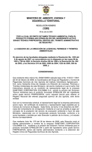 ministerio de ambiente, vivienda y desarrollo territorial