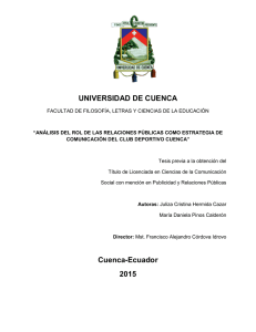 UNIVERSIDAD DE CUENCA Cuenca-Ecuador 2015