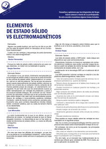 ELEMENTOS DE ESTADO SÓLIDO VS ELECTROMAGNÉTICOS