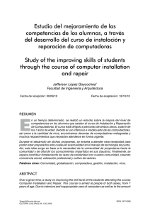 Estudio del mejoramiento de las competencias de los alumnos, a