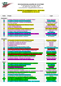 delegacion malague&ntilde;a de atletismo proyecto calendadio dma 2015