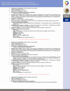 &bull; Nombre de la instituci&oacute;n: PODER JUDICIAL DEL ESTADO &bull; Tipo