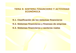 9.1. clasificación de los sistemas financieros