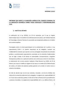 CJ INFORME Nº 2-2013 Tasas Judiciales y R.Civil