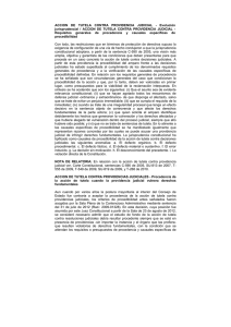 ACCION DE TUTELA CONTRA PROVIDENCIA JUDICIAL
