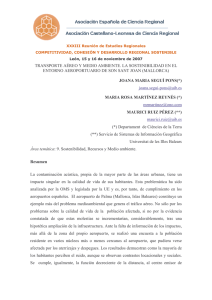 TRANSPORTE AÉREO Y MEDIO AMBIENTE. LA SOSTENIBILIDAD