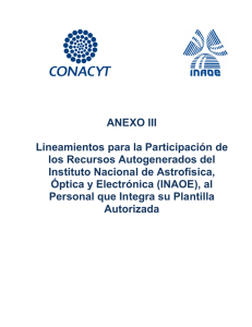 ANEXO III Lineamientos para la Participación de los Recursos