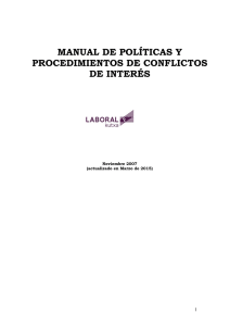 Manual de políticas y procedimientos de conflictos de interés PDF