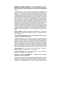 PERDIDA DE FUERZA EJECUTORIA - Acto administrativo. Efectos