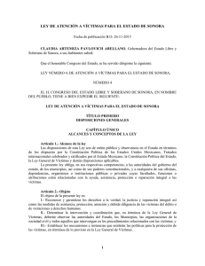 ley de atención a víctimas para el estado de sonora