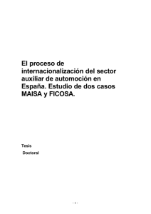 El proceso de internacionalización del sector auxiliar de automoción