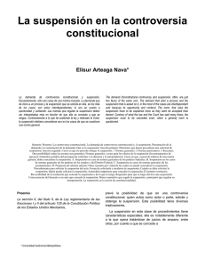 La suspensión en la controversia constitucional