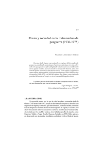 Poesía y sociedad en la Extremadura de posguerra (1936