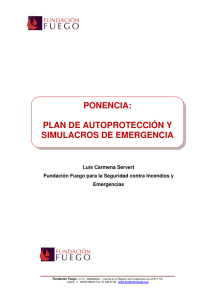 ponencia: plan de autoprotección y simulacros