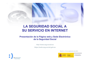 LA SEGURIDAD SOCIAL A SU SERVICIO EN INTERNET