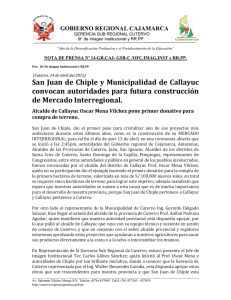 nota de prensa 14-2015 - Gerencia Sub Regional de Cutervo