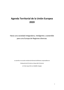 Agenda Territorial de la Unión Europea 2020