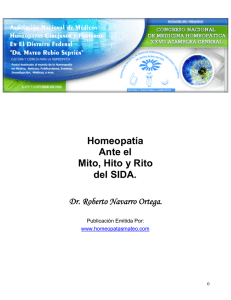 Homeopatía Ante el Mito, Hito y Rito del SIDA.