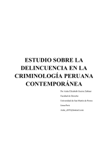 estudio sobre la delincuencia en la criminología peruana