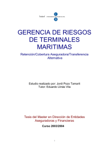 GERENCIA DE RIESGOS DE TERMINALES MARITIMAS