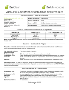 MSDS - Productos de Limpieza en Monterrey
