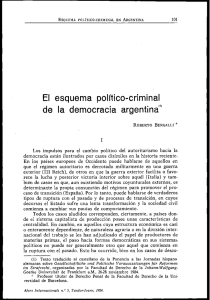 El esquema polltico-criminal de la democracia argentina