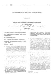 Directiva 2007/46/CE - Ministerio de Industria, Energía y Turismo