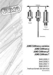 JUMO CANtrans p cerámica JUMO CANtrans p JUMO CANtrans pT