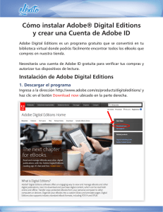 Cómo instalar Adobe® Digital Editions y crear una Cuenta de