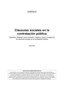 Cláusulas sociales en la contratación pública