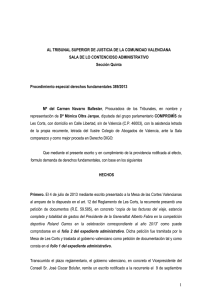 1 AL TRIBUNAL SUPERIOR DE JUSTICIA DE LA COMUNIDAD