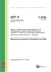 UIT-T Rec. Y.2722 (01/2011) Mecanismos de gestión de