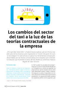 Los cambios del sector del taxi a la luz de las teorías