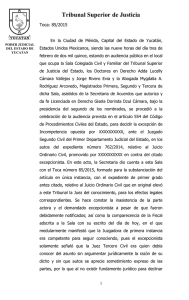 ejecutoria: 85/2015 - Poder Judicial del Estado de Yucatán